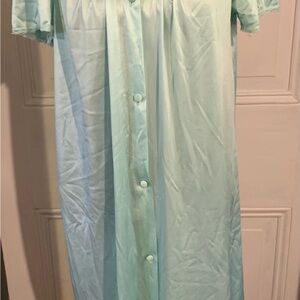 Vintage‎ Vanity Fair Outlet Nightgown/Button Down Robe Size Small Blue USA
